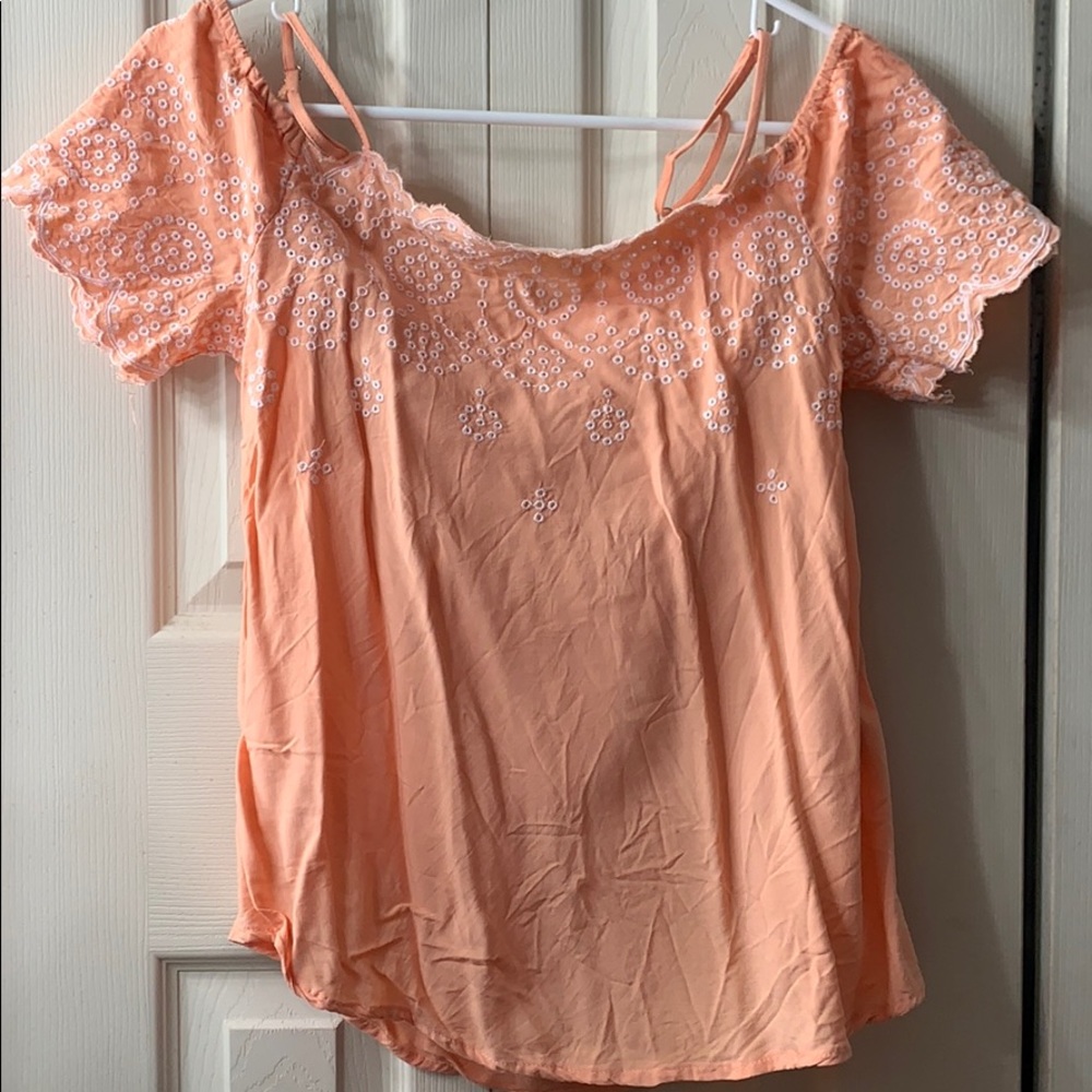 Anthropologie E ( hanger ) M Off the shoulder top